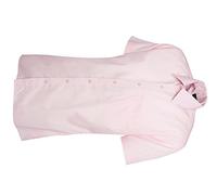 247-Clothing Mens Classic Short Sleeve Shirt Poplin Office Casual Easy Care Colours (18.5 Collar, Pink)