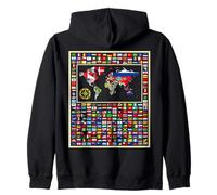 247 Flags,World Flags,World map with flags. Zip Hoodie