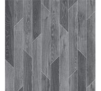 247Floors Forli Modern Wood Plank Effect Vinyl Flooring 2.3mm Realistic Foam Backed Slip Resistant Lino (5m x 2m / 16ft 4" x 6ft 6", Mid Grey Modern Plank)