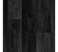 247Floors Wood Plank Effect Magic Vinyl Flooring 2.8mm Realistic Foam Backed Slip Resistant Lino (7m x 2m / 22ft 11" x 6ft 6", Black Planks)