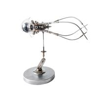 247PCS Metal Jellyfish Model Kit with LED Lights, 3D DIY Steampunk Mechanical Puzzle, Ocean Creature Assembly Model, Collectible Desk Decor Creative Gift