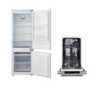 248L White Integrated 70/30 Fridge Freezer & 10 Place Dishwasher Pack
