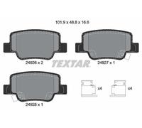 2492601 Textar Rear Brake Pad Set Fits Toyota Verso