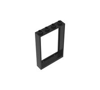 2493 Door 1x4x5 Window Frame 10 Pieces GDS-1575 Compatible with Lego Building Blocks Color:Black