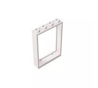 2493 Door 1x4x5 Window Frame 10 Pieces GDS-1575 Compatible with Lego Building Blocks Color:White