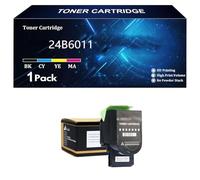 24B6011 24B6008 24B6009 24B6010 Toner Cartridge with chip Replacement for XC2132 XC2130 Toner Compatible for Lexmark XC2130 XC2132 C2132 Laser Printer,Black-1 Pack