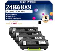 24B6889 Toner Cartridge Compatible with Chip for Lexmark M1246 XM1246 Printers, High Yield 21000 Pages, Clear Printing,Black-4 pack