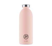 24BOTTLES Clima Bottle - 850 ml Stainless Steel Thermal Bottle, 100% Airtight Thermos Bottle (12h Hot 24h Cold) Italian Design, Ecological Thermal Bottles, Water Bottle Stone Dusty Pink