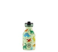 24BOTTLES Jurassic Friends Children's Water Bottle with Straw for Primary School and Kindergarten 250 ml, 100% Airtight Stainless Steel BPA Free Ultralight [Non-Thermal], Jurassic Friends 250 ml
