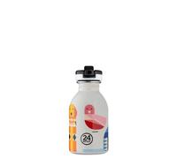 24BOTTLES Kids Bottle Drinking Bottle for Children, Primary School and Kindergarten, 250 ml, Bottle with Closure, 100% Airtight, Stainless Steel Drinking Bottles, Italian Design