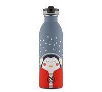 24Bottles Kids - School Bottle 500 ml, Leakproof Stainless Steel Baby Bottle, BPA Free, Ultra Lightweight, Happy Penguin