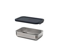 24BOTTLES - Stainless Steel Lunch Box 18.5 x 11.8 x 4.7 cm, Lunch Box for Lunch and Snacks for Office and School, Lunch Box with Silicone Closure, Space Saving Lunch Box