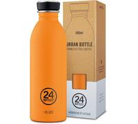 24Bottles Super Lightweight Reusable Stainless Steel Water Bottle, BPA , Urban Bottle, Original Italian Design, Total Orange, 500 ml
