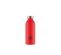 24Bottles Thermal Water Bottle | Reusable Stainless Steel Bottle BPA | 24Hours Cold 12Hours Hot | Climate Bottle | Original Italian Design - Hot Red 500ml