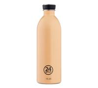 24Bottles Urban - 1L/500ml/250ml Water Bottle, Drinking Bottle with 100% Tight Closure, Eco BPA-Free Stainless Steel Drinking Bottles [Non-Thermal, Ultralight] (Peach Orange, 1000 ml)