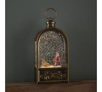 24cm Battery Operated Light up Santa and Christmas Tree Water Spinner with LEDs