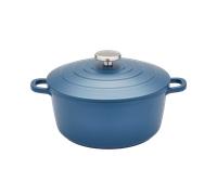 24cm Cast Aluminium Casserole Dish - Blue
