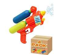 24Cm Kids Water Pistols Toy Gun - Double Tank - 4 Pack