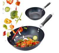 24Cm Non Stick Wok - with Bakelite Handle | Cooking Stir Fry Noodles, Frying Pan | Classic | Cool-Touch, Easy Grip Handle | Professional Chef | Suitable for Home & Kitchen Use