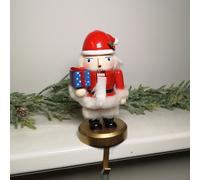 24cm Premier Wooden Christmas Santa Nutcracker Stocking Holder
