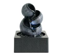 Minster Table-Top Water Fountain - L18 x W18 x H24 cm - Grey | Size: 1 Pack Minster Grey 1 Pack