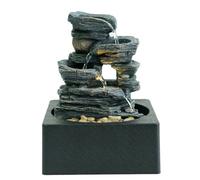 Minster Table-Top Water Fountain - L18 x W18 x H24 cm in Grey | Size: 1 Pack Minster Grey 1 Pack
