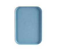 24CM X 17.3CM Light Blue Plastic Serving Tray Rectangular Decorative Storage Organizer Tray For Hotel,Home,Restaurant Organizer