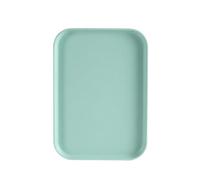 24CM X 17.3CM Light Green Plastic Serving Tray Rectangular Decorative Storage Organizer Tray For Hotel,Home,Restaurant Organizer
