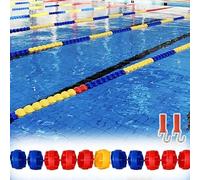 24ft Pool Divider Rope with 2 Hooks, Safety Lane Marker, Floating Hexagonal Buoy for Pool Separation, Ideal for 14ft, 18ft, 20ft, 24ft Pools, Durable Wire Rope.