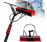 24FT Water Fed Telescopic Cleaning Brush Kit, 270° Rotatable for Home Window, Outdoor Glass & Solar Photovoltaic Panel Cleaning