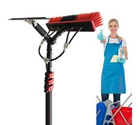 24FT Water Fed Telescopic Window Cleaning Pole with Extendable Brush Perfect for Solar Panel Cleaning and Outdoor Washing Professional Outdoor Washing Equipment Solution