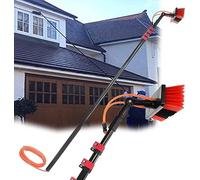 24ft Water Fed Window Cleaning Pole Kit Solar Panel Cleaning System with Hose Telescopic Brush for Outdoor Use Perfect for Photovoltaic Washing