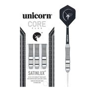 (24g, Silver/Black) Unicorn Core Plus Satinlux Darts (Pack of 3)