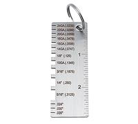 24GA to 5/16" Stainless Steel Metal Sheet Thickness Gauge, SWG Wire Size Measurement Ruler, Precision Welding Inspection Tool for Welder and Sheet Metal Worker (Silver)