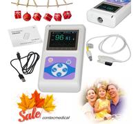 24H Finger Pulse Oximeter Blood Oxygen SpO2 Heart Rate Monitor+ USB PC Software