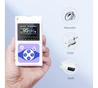 24h Handheld Fingertip Pulse Oximeter 3 SpO2 probes Blood Oxygen Patient Monitor