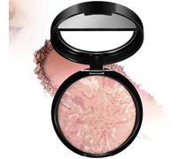 24H Wear Long-lasting, Full Coverage Foundation with Shimmer Brick Pressed Bronzer, Transfer & Sweat Resistant, Baked Setting Powder, Colour Correcting Powder Foundation (FAIR)