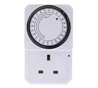 24HR MAINS PLUG IN TIMER SWITCH TIME CLOCK SOCKET UK 3 PIN LIGHTS NEW (Pack of 1)