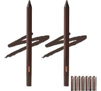 24HR Waterproof Eyeliner, 2PCS Smudge-Proof Long-Lasting Makeup Eyeliner Pencil, Safe for Sensitive Eyes, Easy to Apply, Smooth Glide (2pcs-Brown)