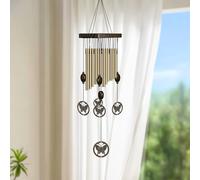 24in 12 Tubes Wind Chime, Wind Chime with S-Hook That can Make Beautiful Sounds Suitable for Indoors, Gardens(Butterfly)