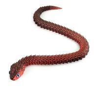 24in 3D Printed Snake Toys, Flexible 3D Printed Animal, Friendly Fidget ADHD Snake Toys