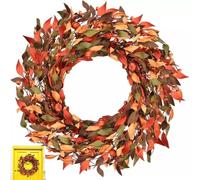 24in/60cm Autumn Wreath Front Door Wreath Autumn Home Decor Fall Decor Halloween Wreath Autumn Wreath Decorations Autumnal Wreath Door Reef Artificial Pumpkin Leaves For Christmas All Seasons