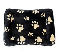 24in Dog Crate Bed Faux Fur with pawprint design