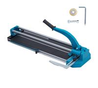 24in Double-Rail Manual Tile Cutter with Laser for Porcelain Ceramic Tiles | Tungsten carbide wheel, robust aluminium frame,15-mm tile capacity. Anti-slip base, scale, spare wheel for home tiling