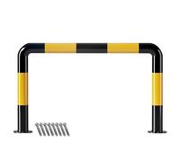 24in Height Safety Steel Bollard Post, U Shaped Parking Guardrail With 8 Anchor Bolts, Anti-Collision Bar For Driveway(39x24 in/100x60 cm)