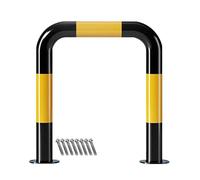 24in Height Safety Steel Bollard Post, U Shaped Parking Guardrail With 8 Anchor Bolts, Anti-Collision Bar For Driveway(20x24 in/50x60 cm)