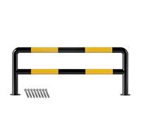 24in Height Steel Bollard Post With Anchor Bolts, 51 59 Inch Length Double-layer Guardrail Anti Collision Bar For Parking Lots Driveways Garage Pathways(51x24 in/130x60 cm)