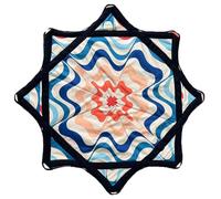 24in Spinning Cloth- Easy Finger Twirling Circus Toy with Sided Print Vibrant Patterns,Paisley Pattern Flow Star Style, Ultra-Light & Portable for Beginner to Professional(E)