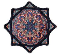 24in Spinning Cloth- Easy Finger Twirling Circus Toy with Sided Print Vibrant Patterns,Paisley Pattern Flow Star Style, Ultra-Light & Portable for Beginner to Professional(D)