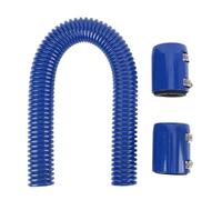 24in Stainless Steel Coolant Radiator Hose Kit, Flexible Efficient Cooling Hose with Fittings, for 1 3/4in 1 1/2in 1 1/4in Engine Radiator Systems, Rustproof & Easy (Blue)